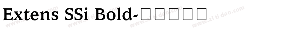 Extens SSi Bold字体转换